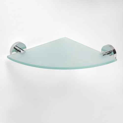 Etagère tablette de coin en verre omega 255x55x255cm - Clicktofournisseur.com