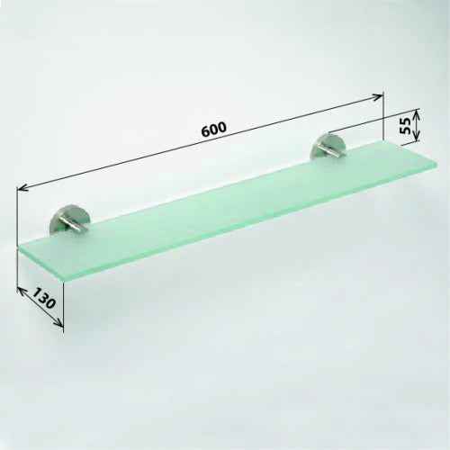 Etagère tablette en verre 60x13x55cm - Clicktofournisseur.com