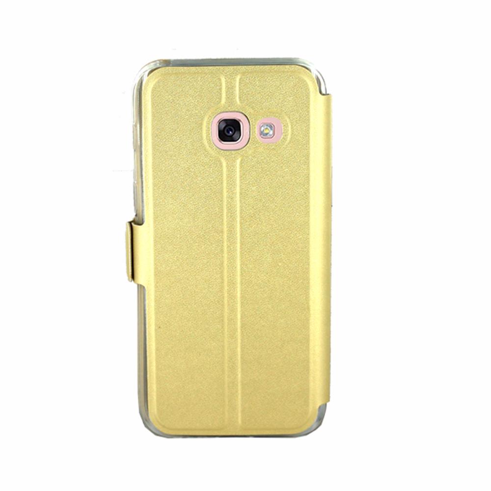 Etui Rabattable Beige Champagne Avec Ouverture Ecran pour Samsung Galaxy A3 2017 clicktofournisseur.com