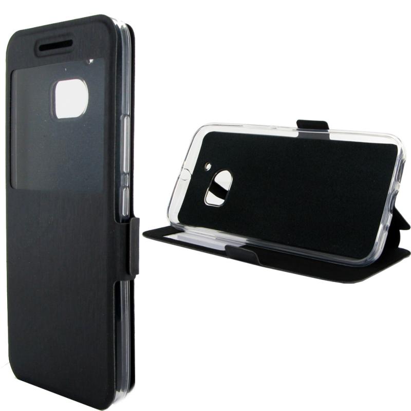Etui Rabattable Noir Avec Ouverture Ecran pour HTC 10 clicktofournisseur.com