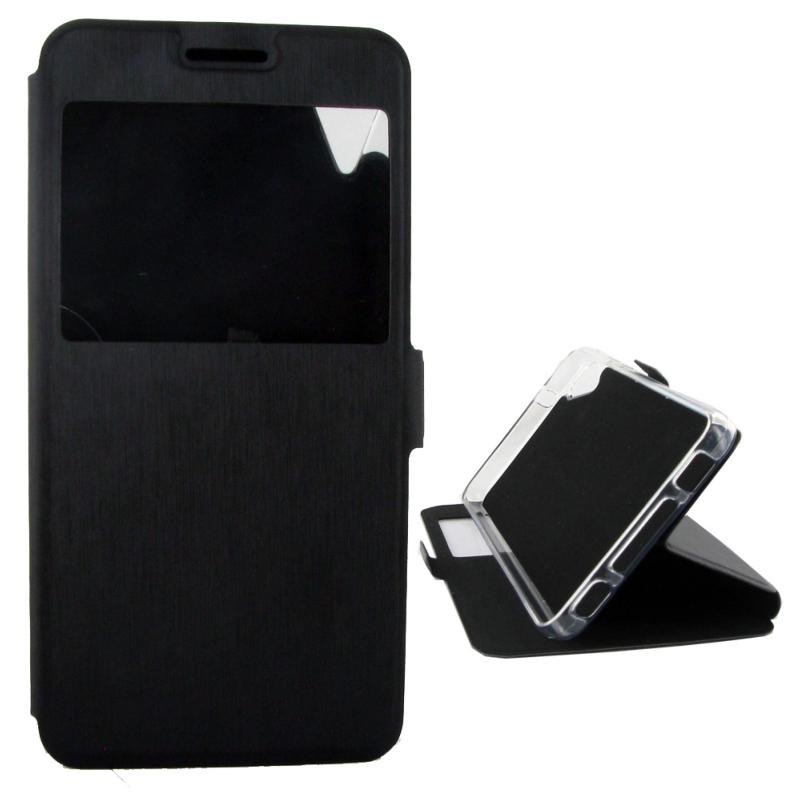 Etui Rabattable Noir Avec Ouverture Ecran pour HTC Desire 825 clicktofournisseur.com