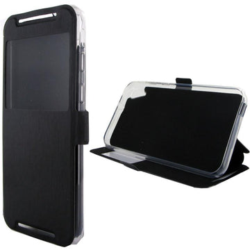 Etui rabattable noir avec ouverture ecran pour htc desire 830 - Clicktofournisseur.com