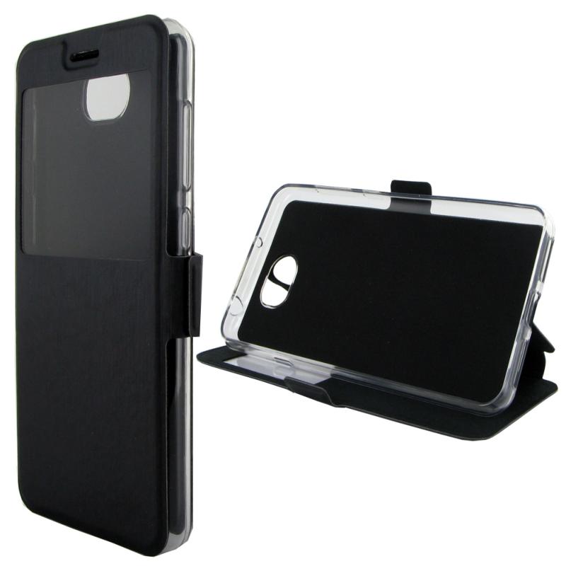 Etui Rabattable Noir Avec Ouverture Ecran pour Huawei Y5-2 clicktofournisseur.com