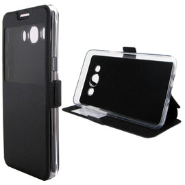 Etui rabattable noir avec ouverture ecran pour samsung galaxy j5 2016 - Clicktofournisseur.com