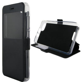 Etui rabattable noir avec ouverture ecran pour wiko lenny 3 - Clicktofournisseur.com