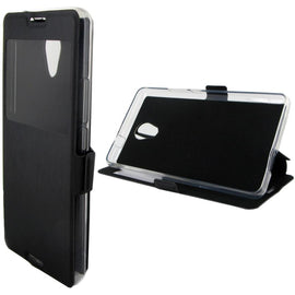 Etui rabattable noir avec ouverture ecran pour wiko robby - Clicktofournisseur.com