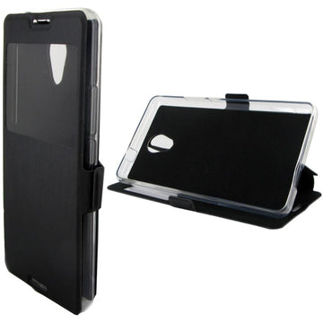 Etui rabattable noir avec ouverture ecran pour wiko robby - Clicktofournisseur.com