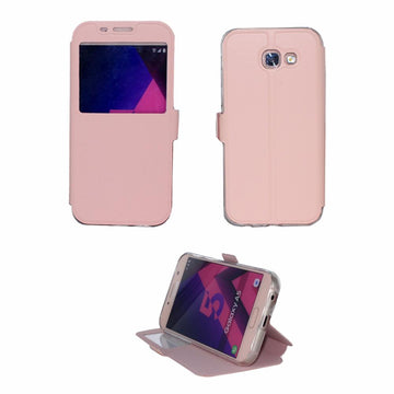 Etui rabattable saumon avec ouverture ecran pour samsung galaxy a5 2017 - Clicktofournisseur.com