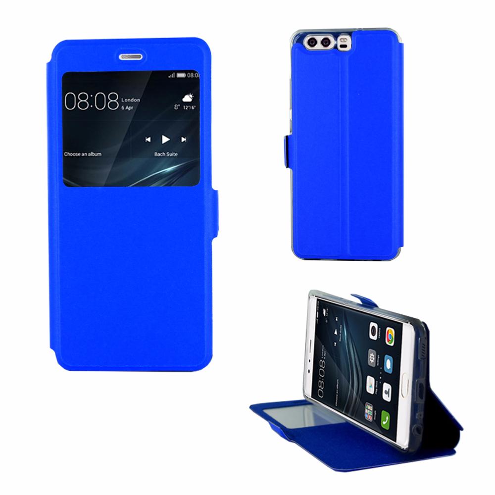 Etui Rabattable Simili Cuir Bleu Roi et Ouverture Ecran pour Huawei P10 clicktofournisseur.com