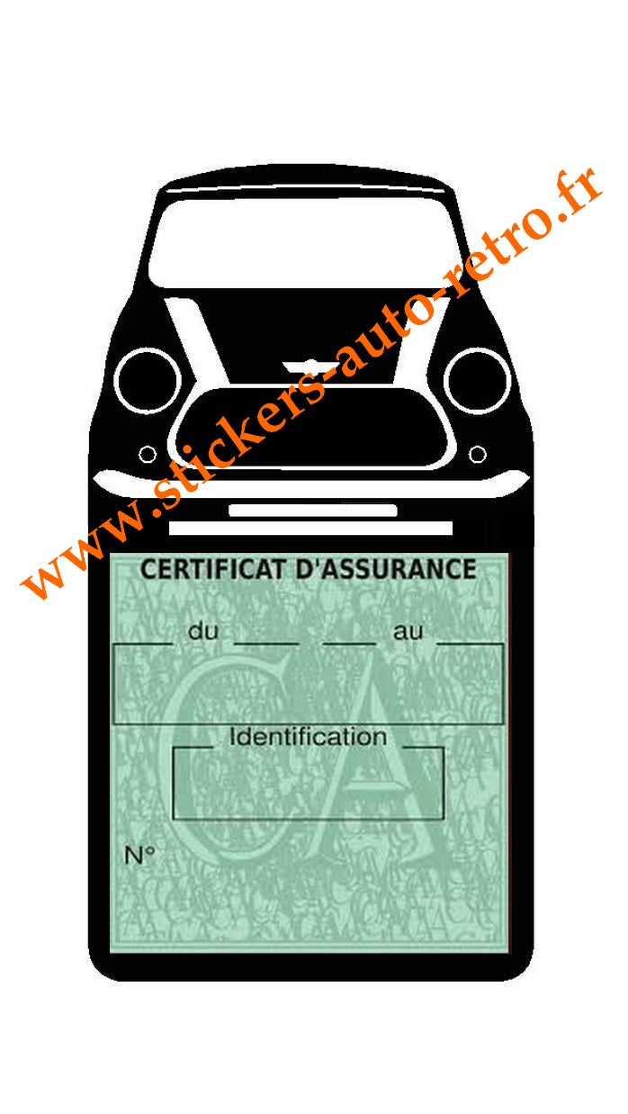 Etui simple assurance voiture Mini Cooper Stickers auto rétro clicktofournisseur.com