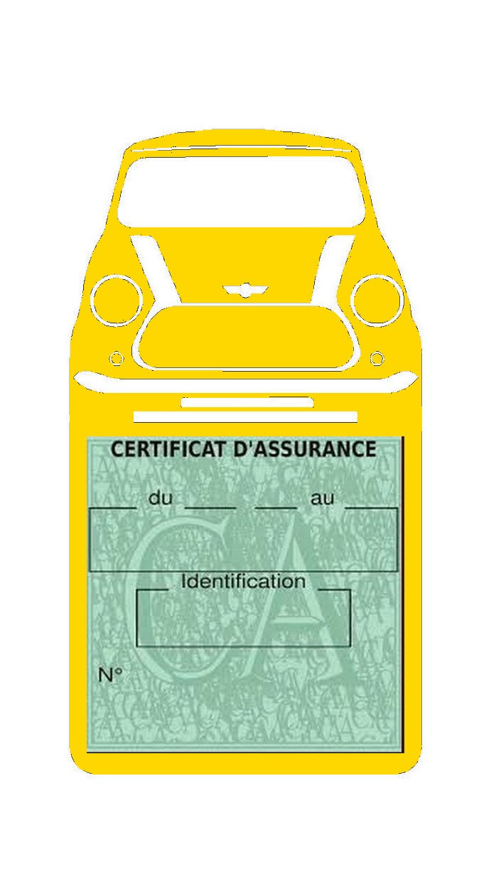 Etui simple assurance voiture Mini Cooper Stickers auto rétro clicktofournisseur.com