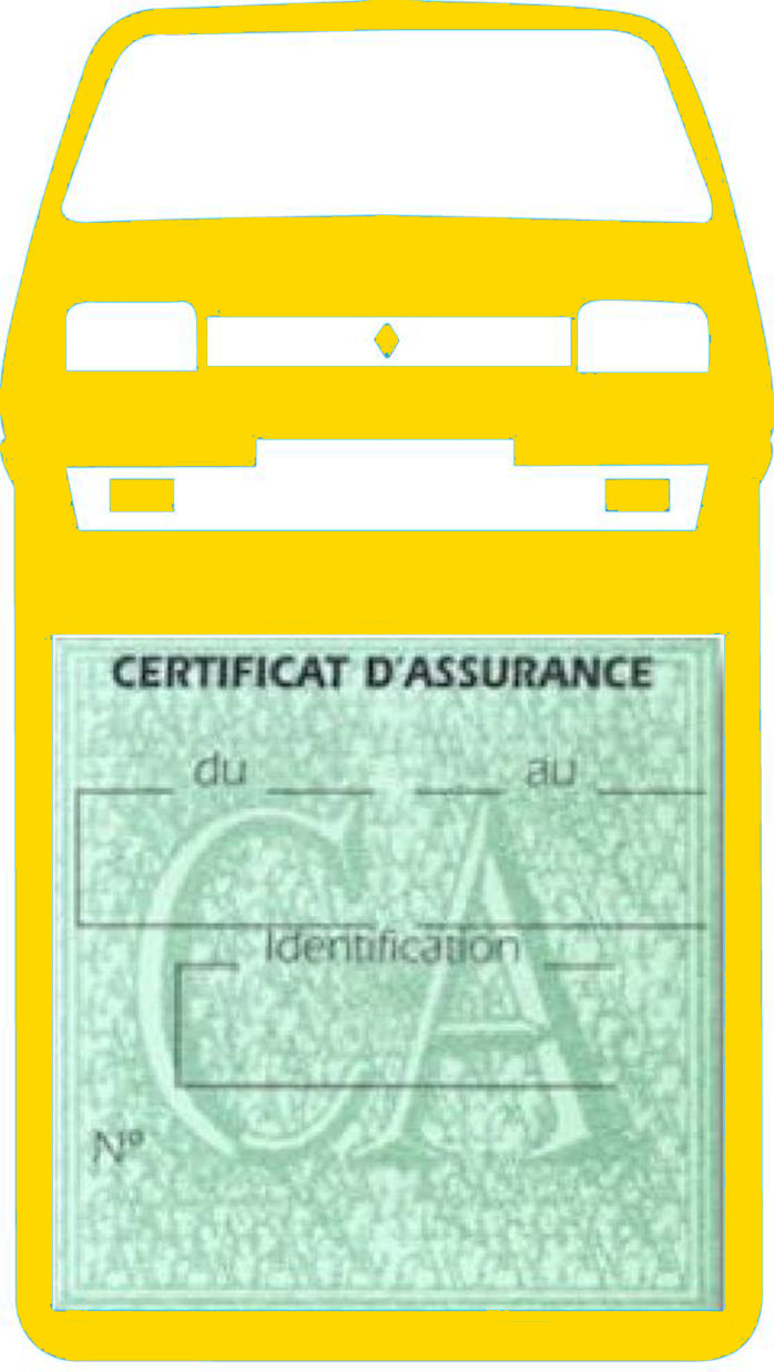 Etui simple assurance voiture Renault 5 Stickers auto rétro clicktofournisseur.com
