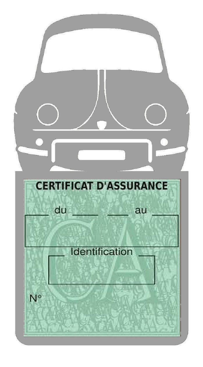 Etui simple assurance voiture Renault Dauphine Stickers auto rétro clicktofournisseur.com