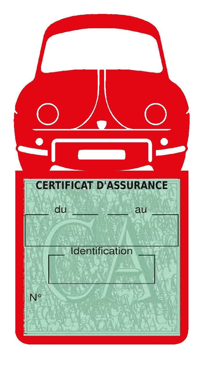 Etui simple assurance voiture Renault Dauphine Stickers auto rétro clicktofournisseur.com