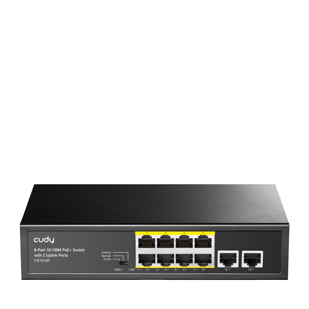 Commutateur réseau Cudy FS1010P Fast Ethernet (10/100) Power over Ethernet (PoE) Noir