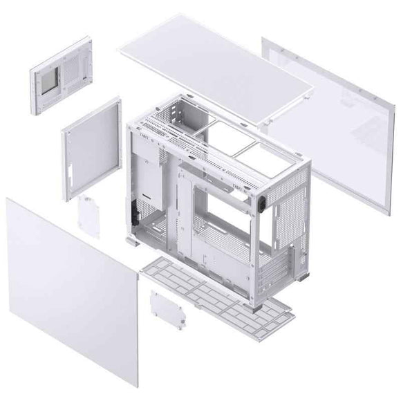 Boîtier Micro-ATX Jonsbo D31 MESH avec écran en verre trempé - blanc