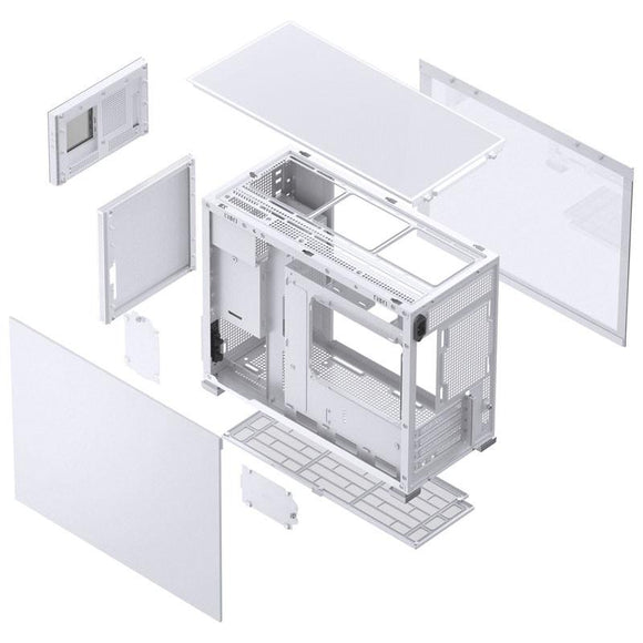 Boîtier Micro-ATX Jonsbo D31 MESH avec écran en verre trempé - blanc
