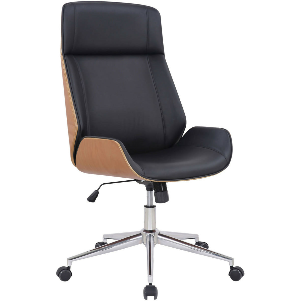 Varel office armchair - Natural wood - Black