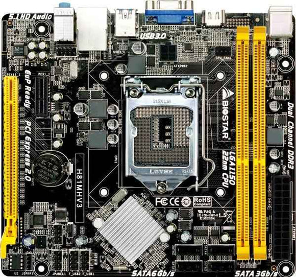 Biostar H81MHV3 3.0 H81 Intel® H81 LGA 1150 (Socket H3) micro ATX