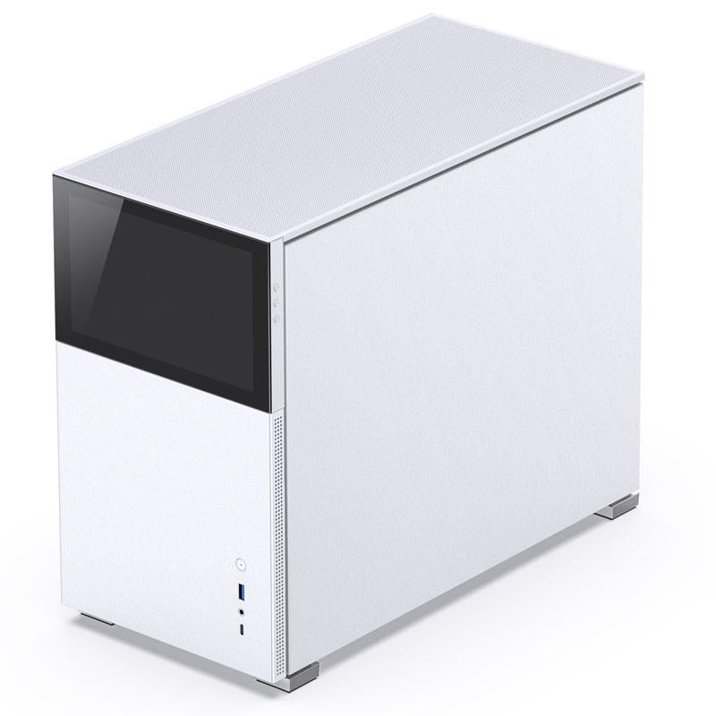 Boîtier Jonsbo D31 Micro-ATX en verre trempé blanc