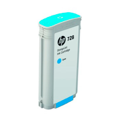 HP 728 130-ml Cyan DesignJet Ink Cartridge