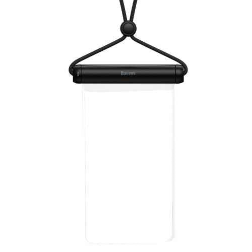 HUSA IMPERMEABILA Baseus, pentru smartphone diagonala maxima 7.2 inch, transparenta cu zip negru "FMYT000001" - 6932172610968