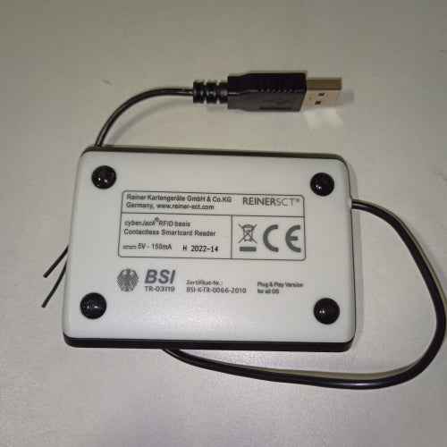 Retour client Ecost Reiner SCT cyberJack RFID Basis nPA Lecteur de carte à puce eID BSICertifié avec lo