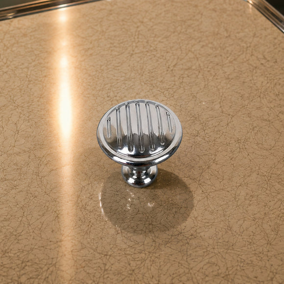 Bouton de meuble ROND STRIE, Finition zamak chrome