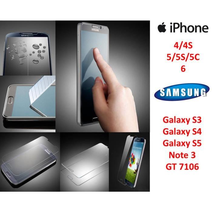 Film en Verre Trempé pour Samsung s7 ,s7 edge ,s6 , s6 edge et Apple iphone 7+ ,7,6,6+,5 clicktofournisseur.com