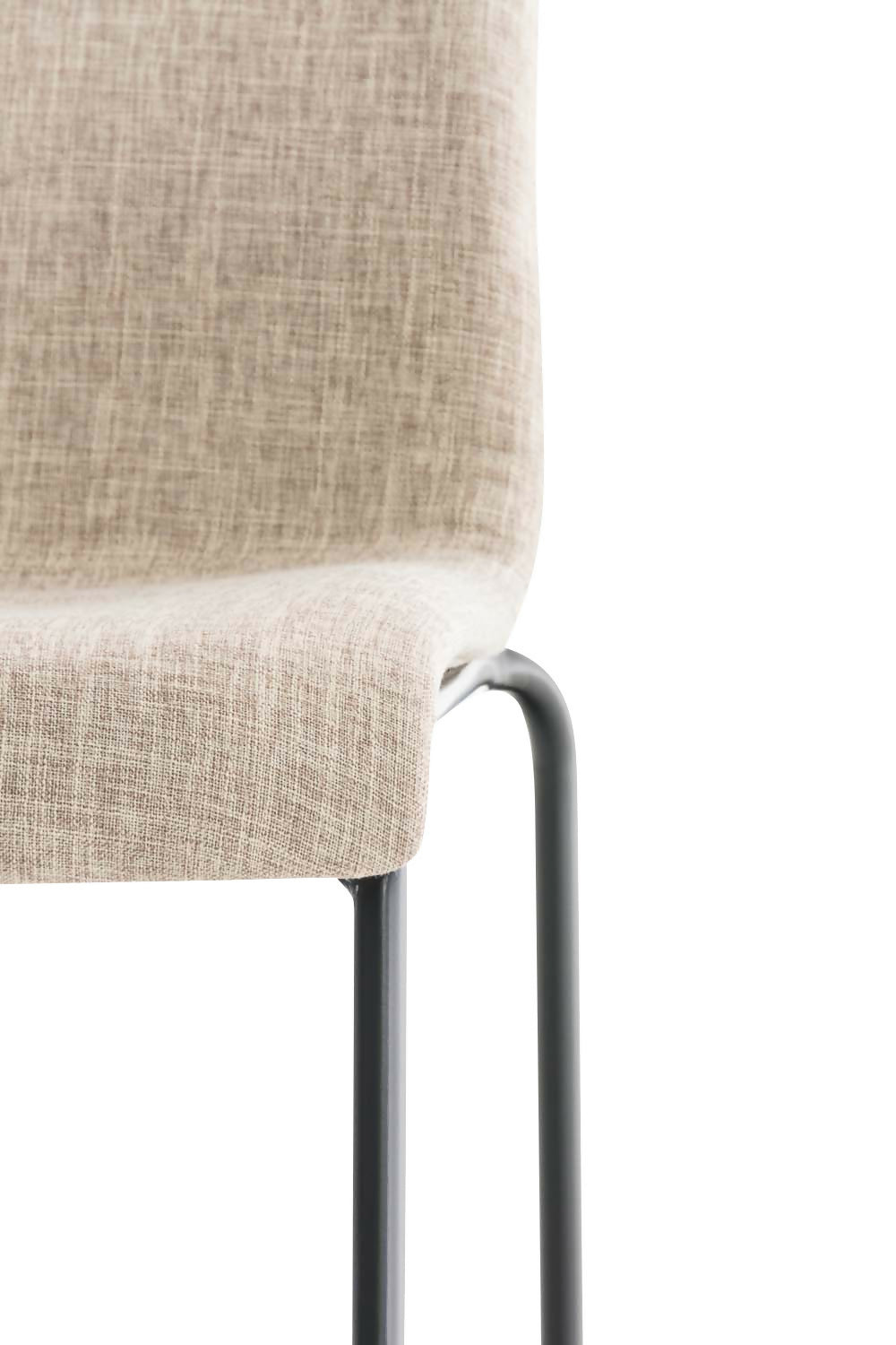 Hoover Bar Chair - Metal / Cream Fabric
