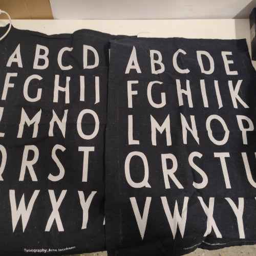 Ecost customer return Design Letters Classic Tea Towel (Black) 100% Cotton, OekoTex Cert