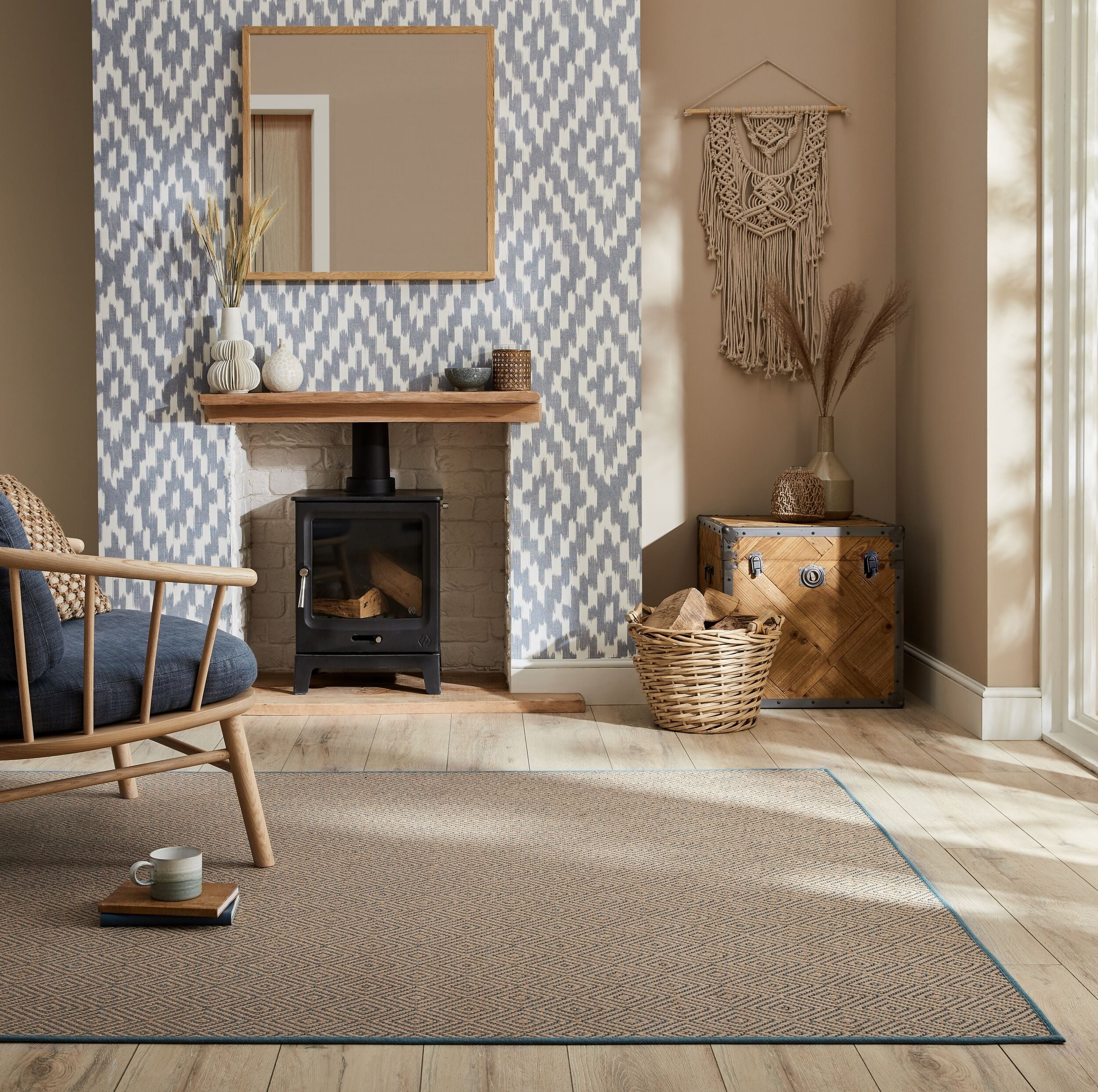 Tapis de salon en jute gemma