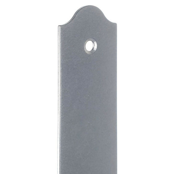 2 poignées de porte sur plaque fine NOBLE, Trou de cylindre - entrée - bureau - service, Finition fer patiné gris, Entraxe 195 mm