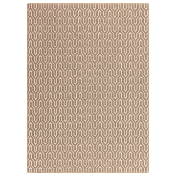 Tapis moderne en jute et coton lattice