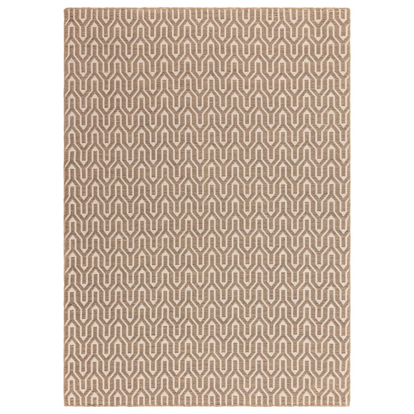 Tapis moderne en jute et coton lattice