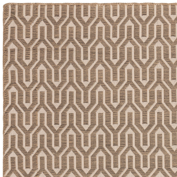 Tapis moderne en jute et coton lattice