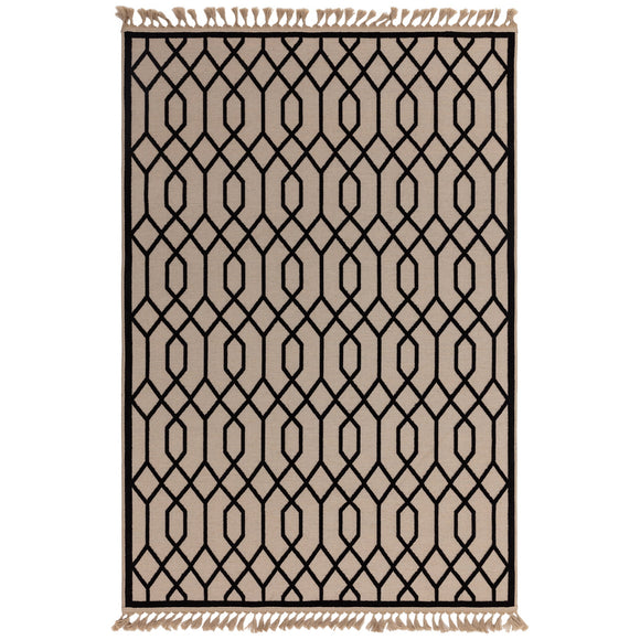 Tapis moderne en jute et coton TORSY