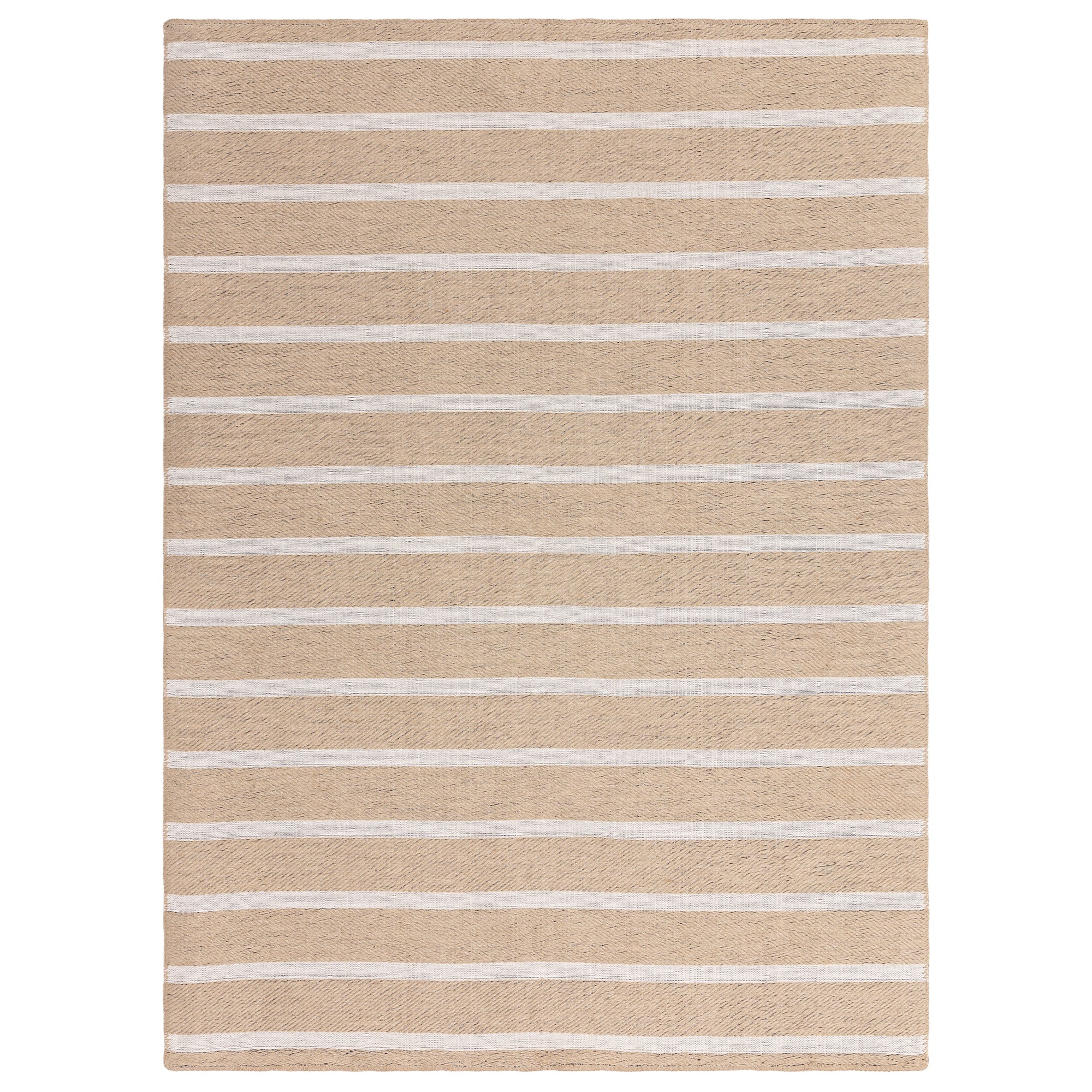 Tapis moderne en jute et coton strippy