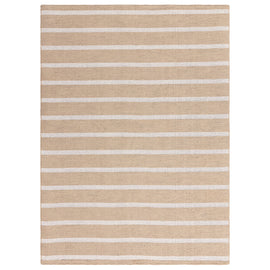Tapis moderne en jute et coton strippy