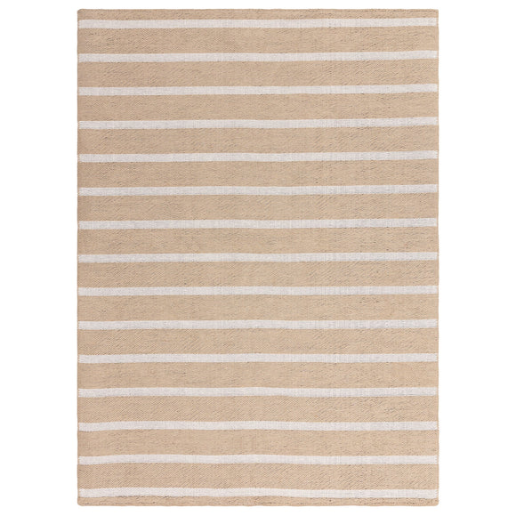 Tapis moderne en jute et coton strippy