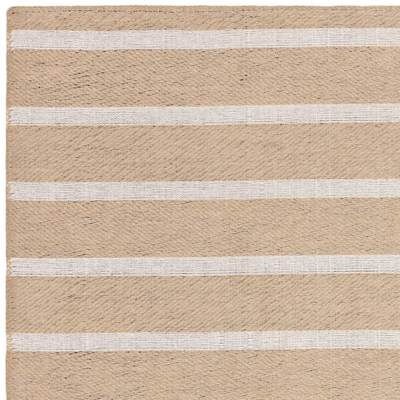 Tapis moderne en jute et coton strippy