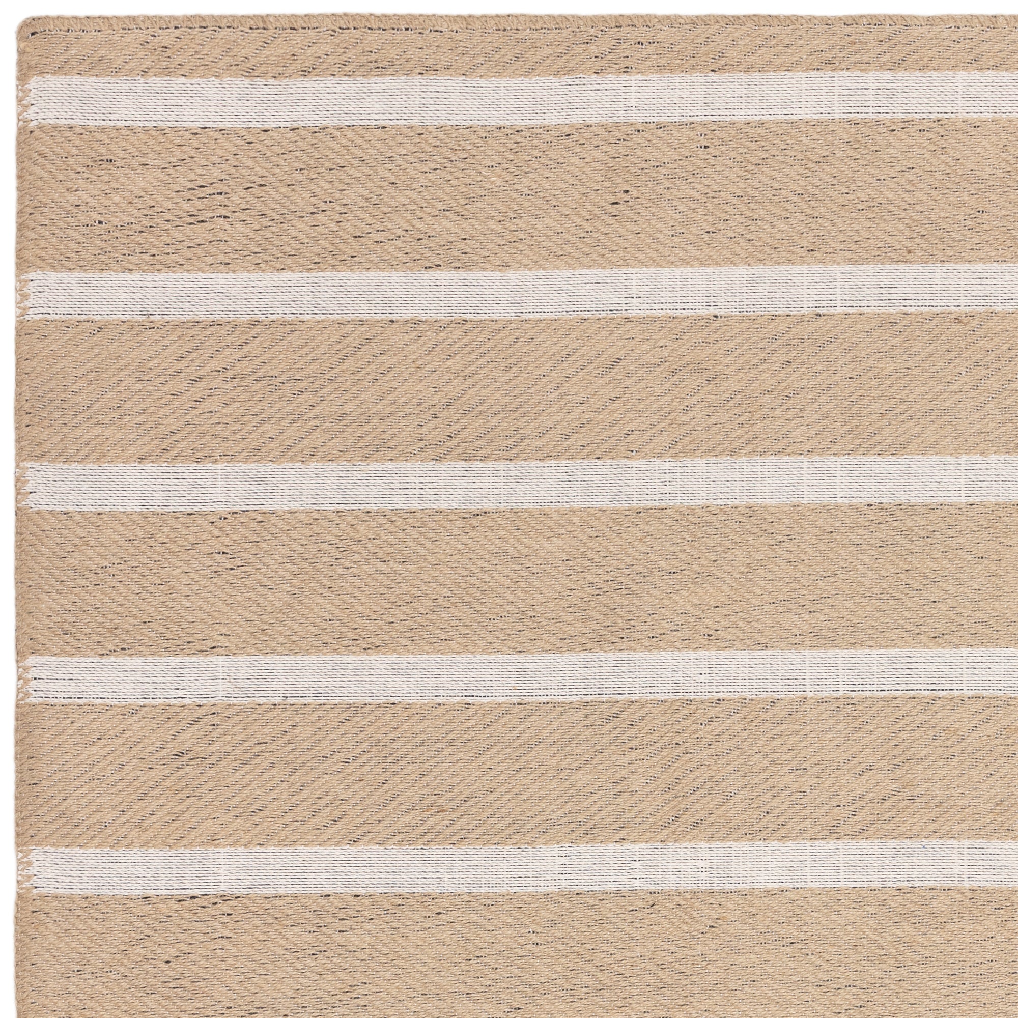 Tapis moderne en jute et coton strippy