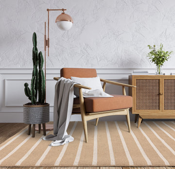 Moderner STRIPPY-Teppich aus Jute und Baumwolle - 0