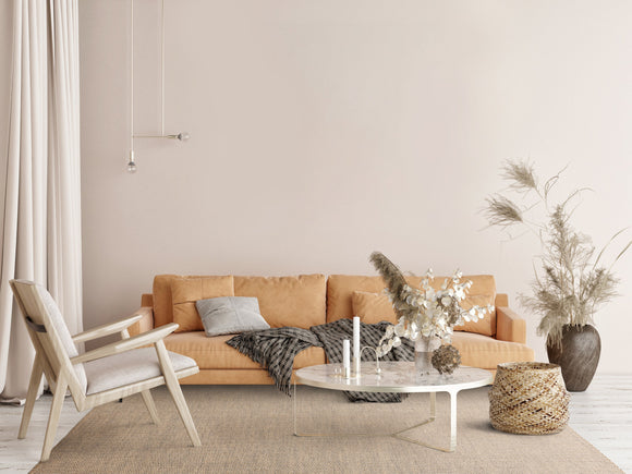 Moderner Jute- und Baumwollteppich TISSY