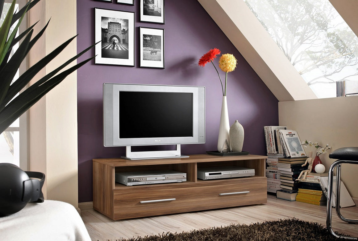 Grand meuble TV FLY 33 à suspendre 160x30x40cm - blanc de haute brillance avec éclairage LED clicktofournisseur.com