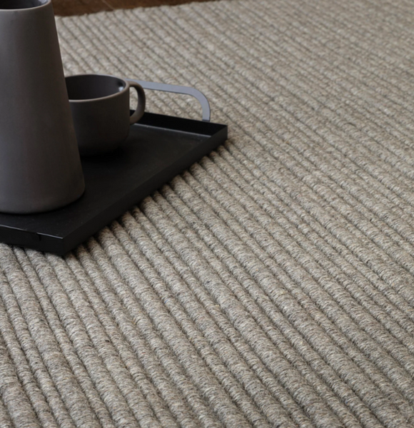 Tapis de salon en laine tissé plat TORRENTO