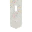 2 poignées de porte ROSAE, Entrée de clé pour chambre, Porcelaine de Limoges, Finition coude doré, Entraxe standard 195 mm