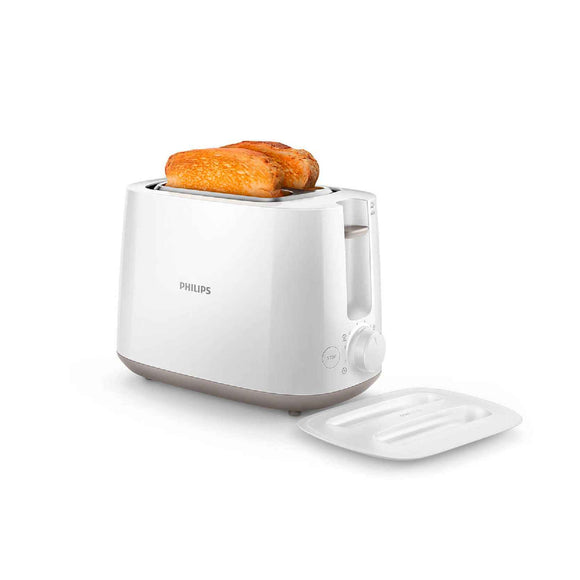 PHILIPS Daily Collection Toaster 8 settings Integrated bun warming rack Compact design