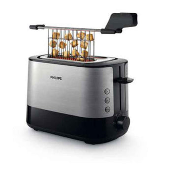 Philips Viva Collection Toaster HD2635/90, plastic, long slot, bun warmer, white