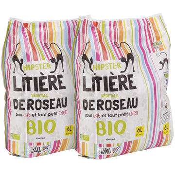 Litière bio pour chat hipster - 2 sacs élégants